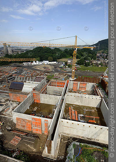 Station d'puration de Sclessin en construction